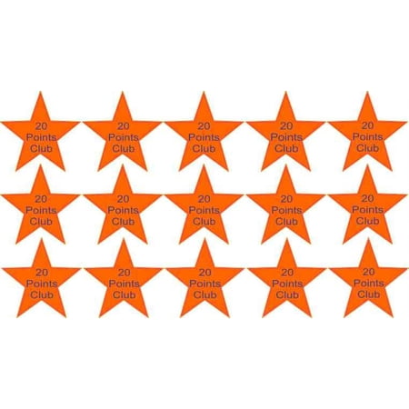 1inX1in 15x 20 Points Club School Star Sticker Vinyl Reward Sticker Decals