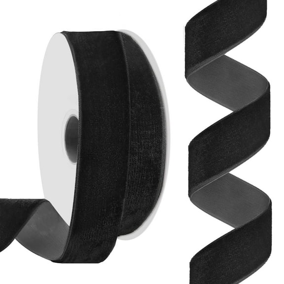 1inch 25yards Velvet Ribbon for Gift Wrapping & Wedding Decor black