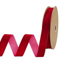 1inch 25yards Velvet Ribbon for Gift Wrapping & Wedding Decor red