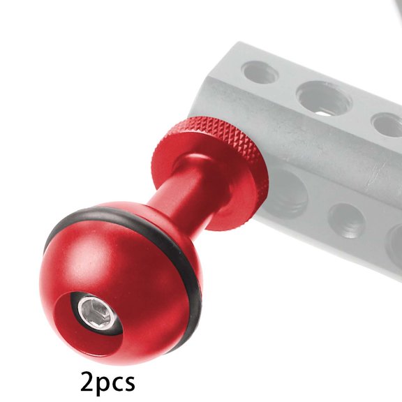 1inch Ball Head Adapter for Fill Light Bracket Removable Photography Bracket Parts Adjustable Screw Fixed Mount for Camera Underwater Diving , 1 4 inch Adapter Red