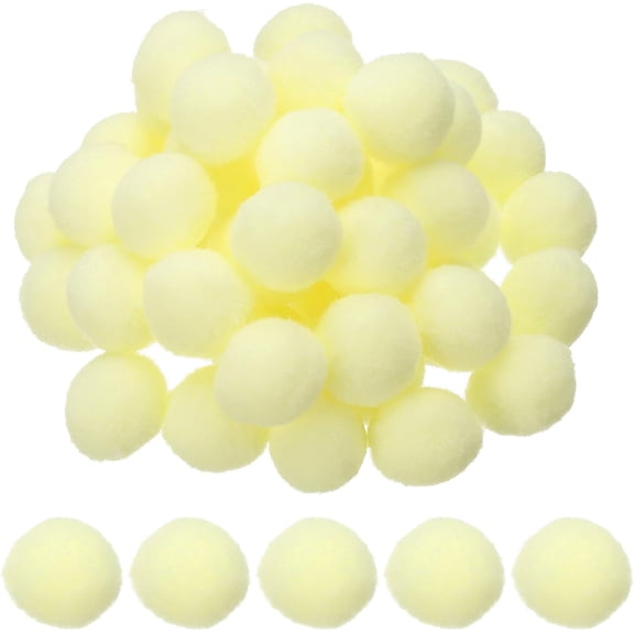1inch Pom Poms for Crafts, 200pcs Small Pompoms for Crafts Mini Puff Balls Bulk High Elasticity Fuzzy Balls for Hats Christmas Art DIY