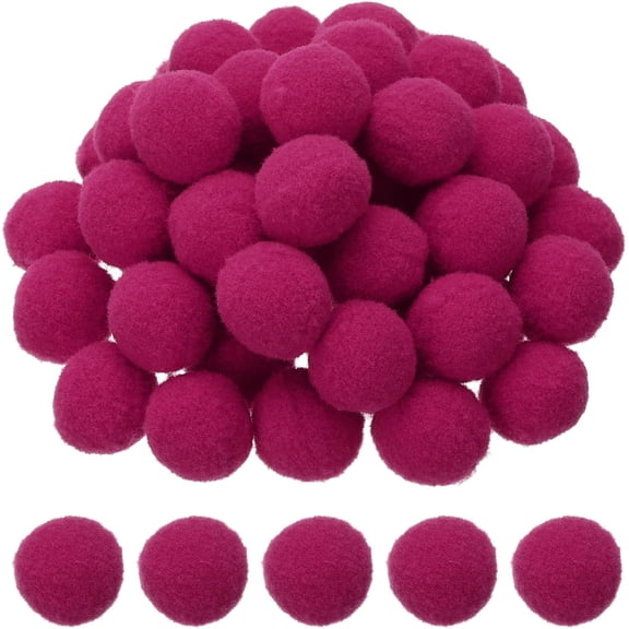 1inch Pom Poms for Crafts, 200pcs Small Pompoms for Crafts Mini Puff Balls Bulk High Elasticity Fuzzy Balls for Hats Christmas Art DIY