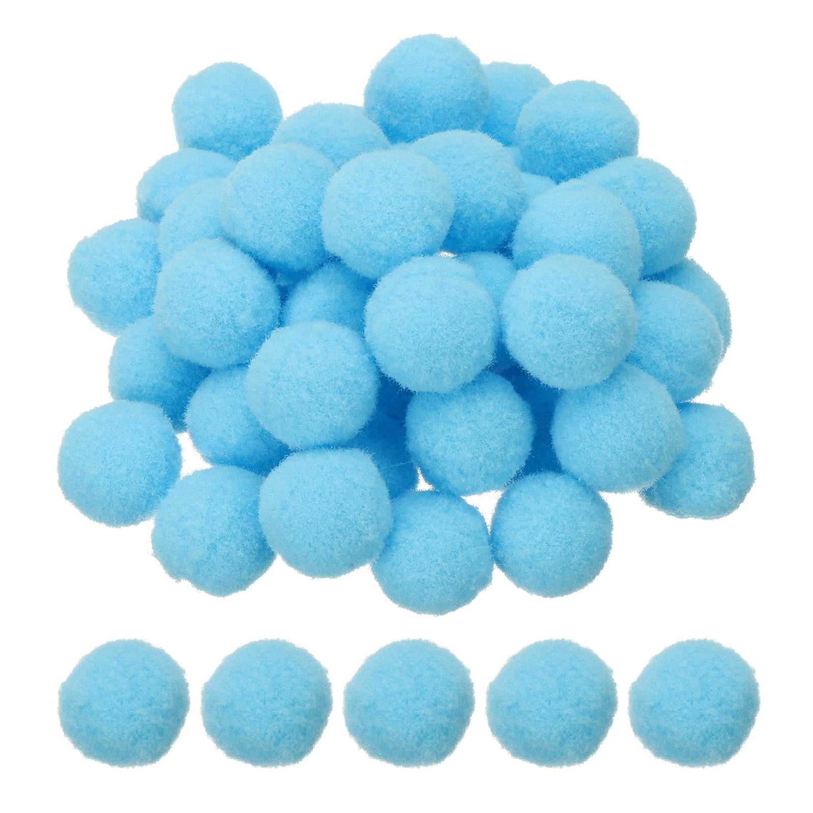 1inch Pom Poms for Crafts, 500pcs Pompoms for Crafts Puff Balls Bulk Fuzzy Balls for Hats Christmas Art DIY, Blue