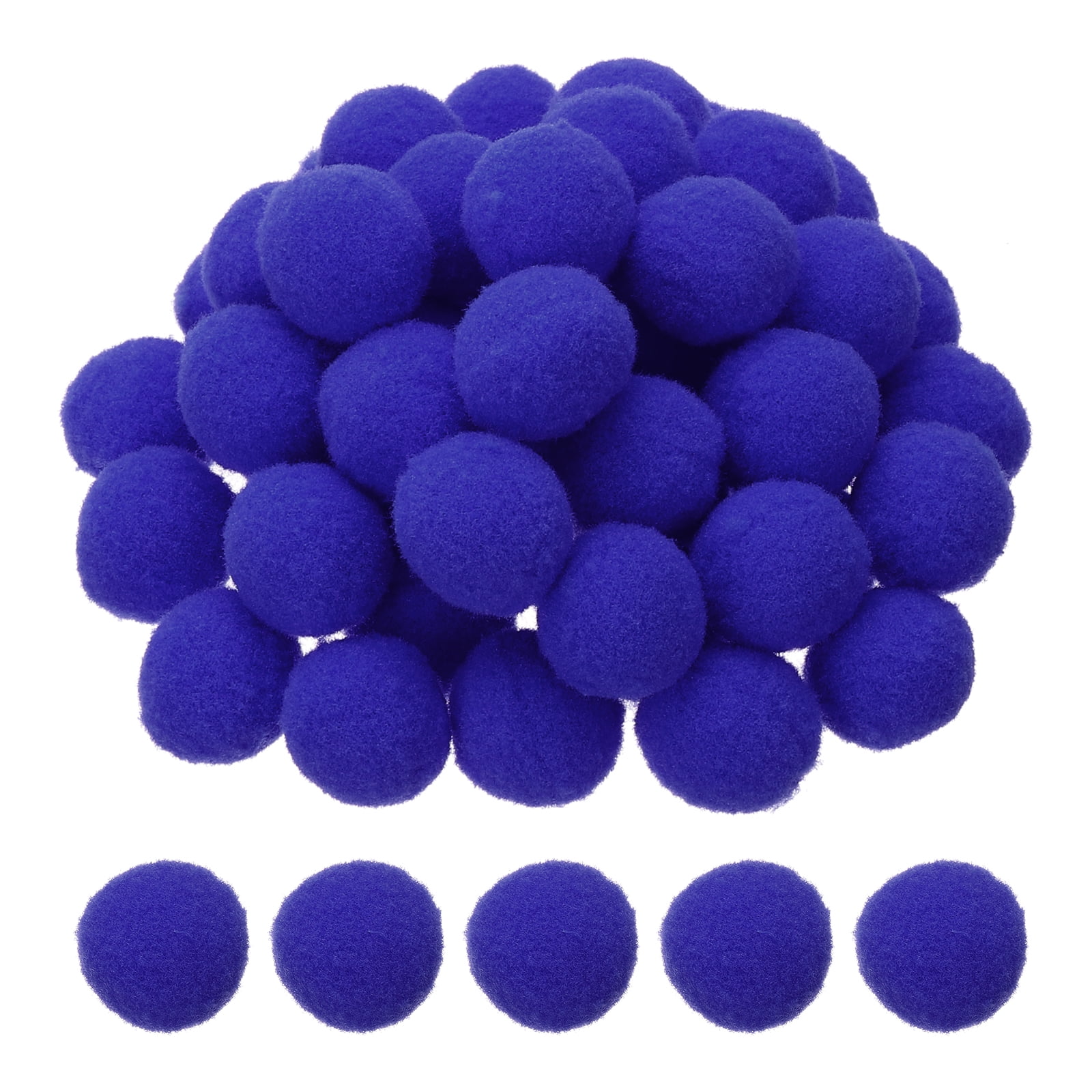 1inch Pom Poms for Crafts, 500pcs Pompoms for Crafts Puff Balls Bulk Fuzzy Balls for Hats Christmas Art DIY, Cobalt Blue