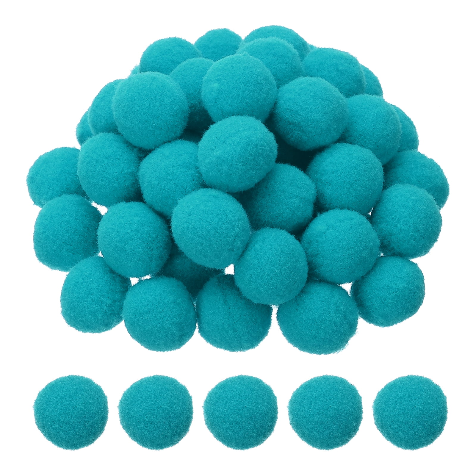 1inch Pom Poms for Crafts, 500pcs Pompoms for Crafts Puff Balls Bulk Fuzzy Balls for Hats Christmas Art DIY, Dark Cyan