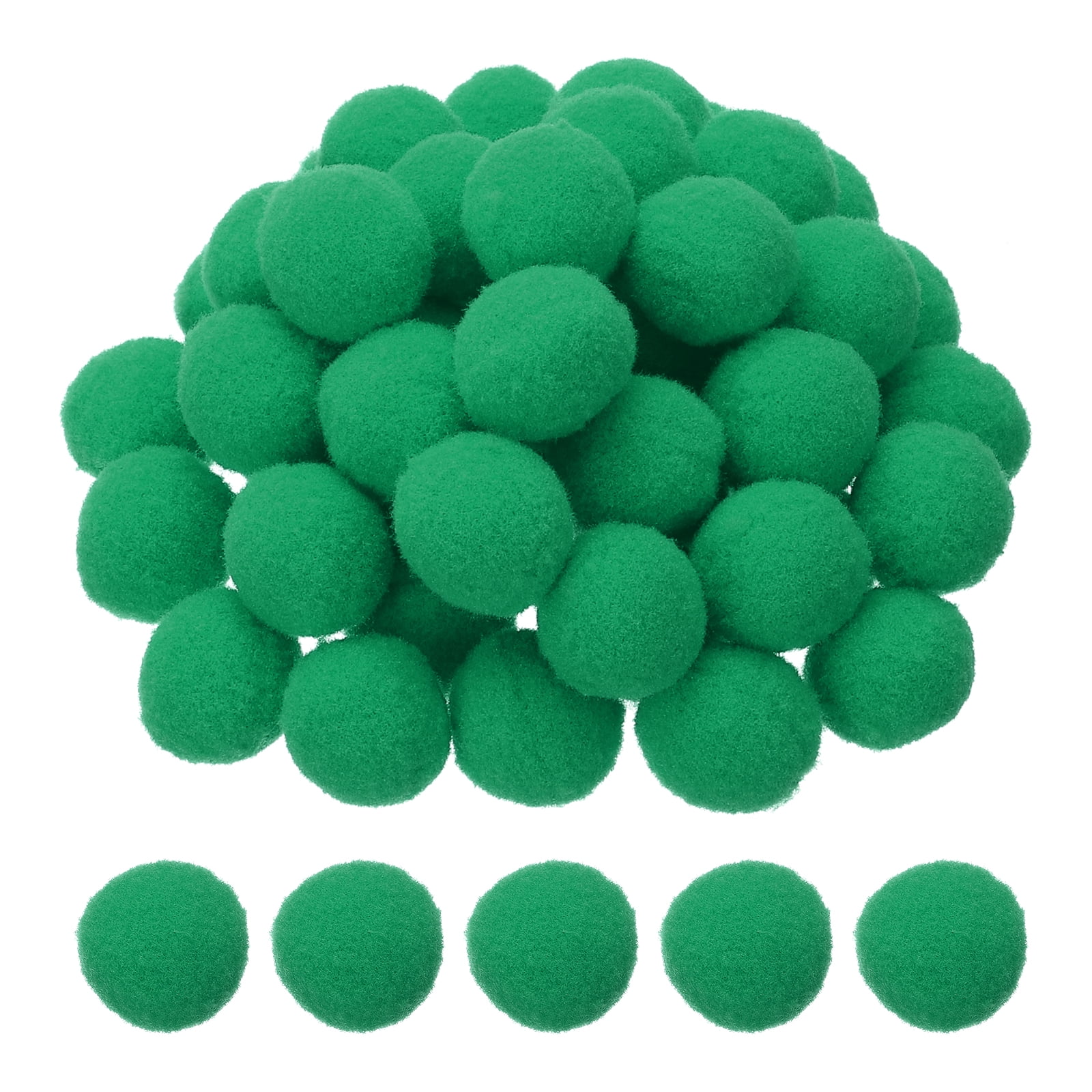 1inch Pom Poms for Crafts, 500pcs Pompoms for Crafts Puff Balls Bulk Fuzzy Balls for Hats Christmas Art DIY, Dark Green