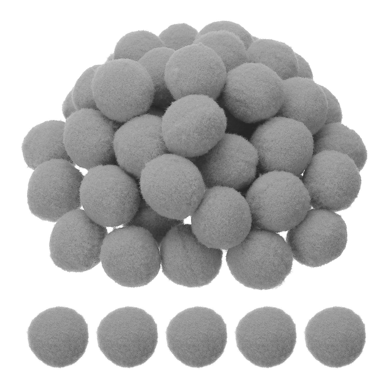 1inch Pom Poms for Crafts, 500pcs Pompoms for Crafts Puff Balls Bulk Fuzzy Balls for Hats Christmas Art DIY, Gray