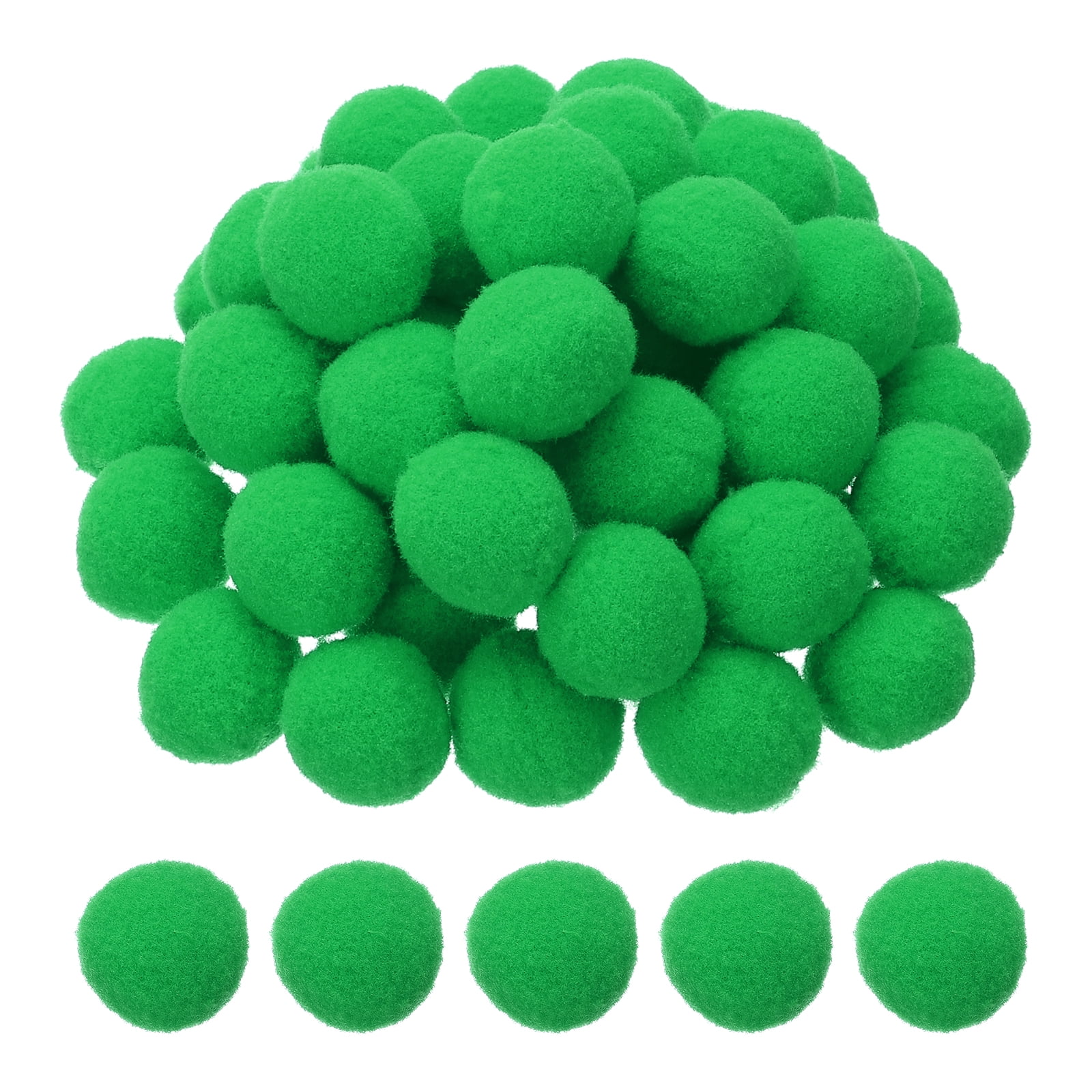 1inch Pom Poms for Crafts, 500pcs Pompoms for Crafts Puff Balls Bulk Fuzzy Balls for Hats Christmas Art DIY, Green