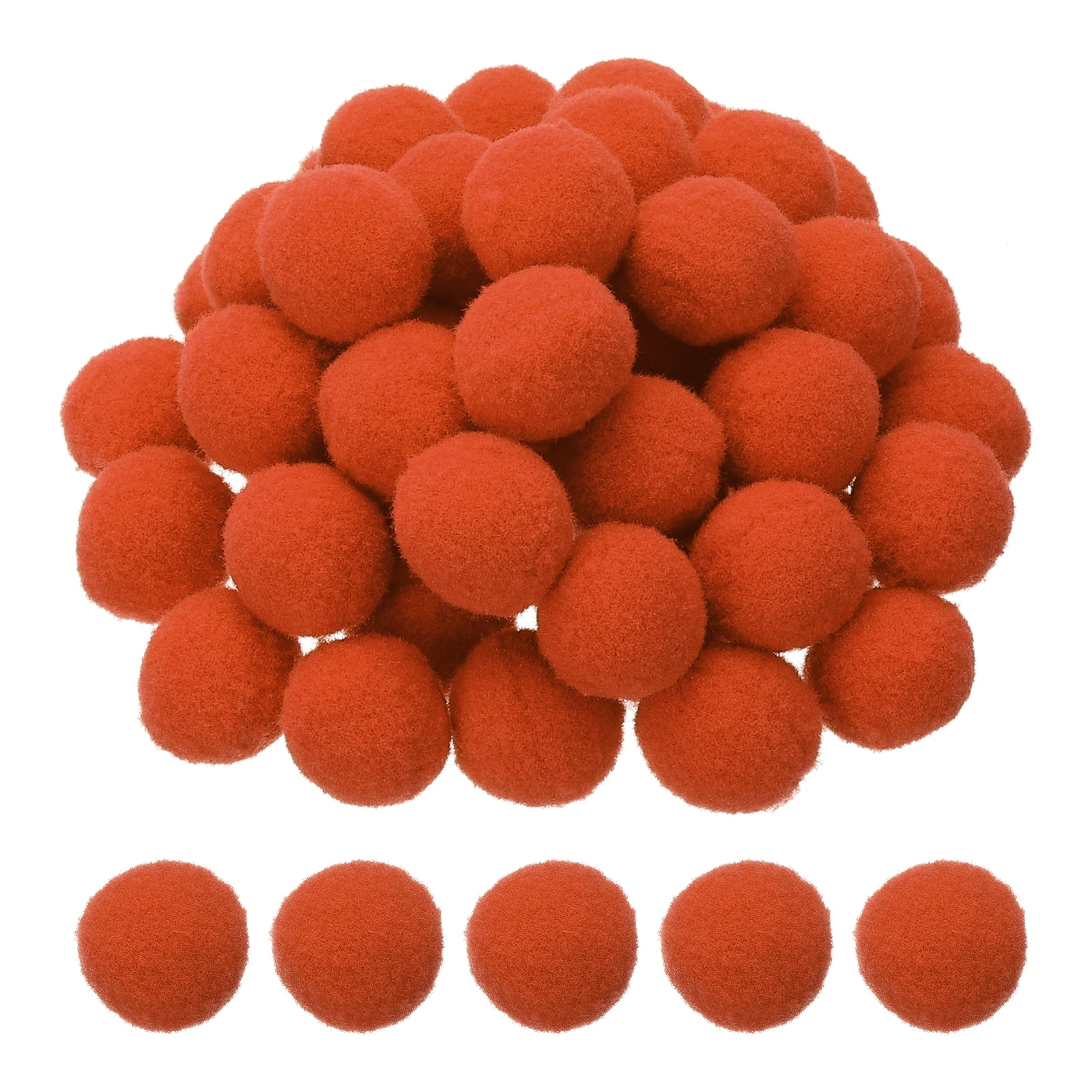 1inch Pom Poms for Crafts, 500pcs Pompoms for Crafts Puff Balls Bulk Fuzzy Balls for Hats Christmas Art DIY, Orange