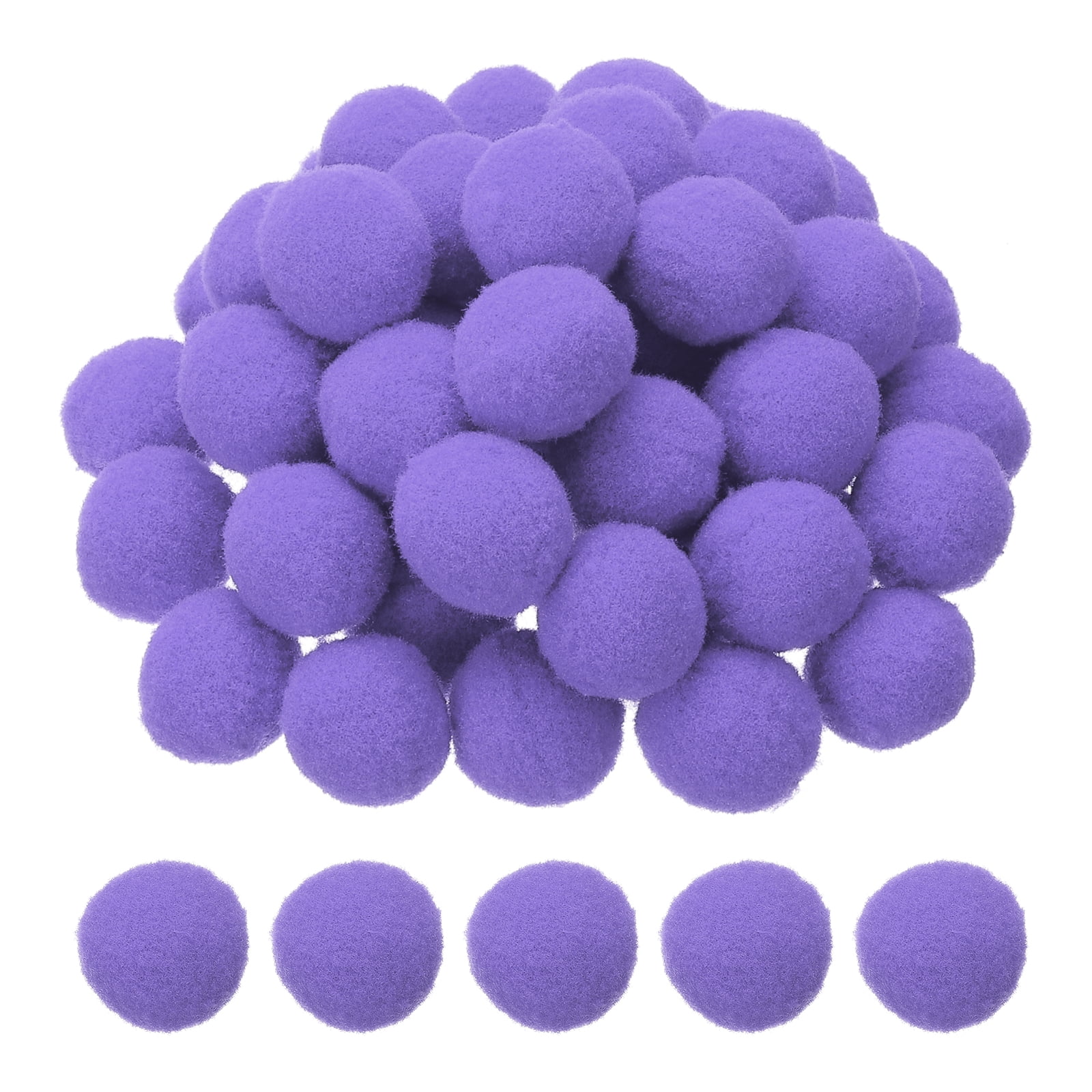 1inch Pom Poms for Crafts, 500pcs Pompoms for Crafts Puff Balls Bulk Fuzzy Balls for Hats Christmas Art DIY, Purple