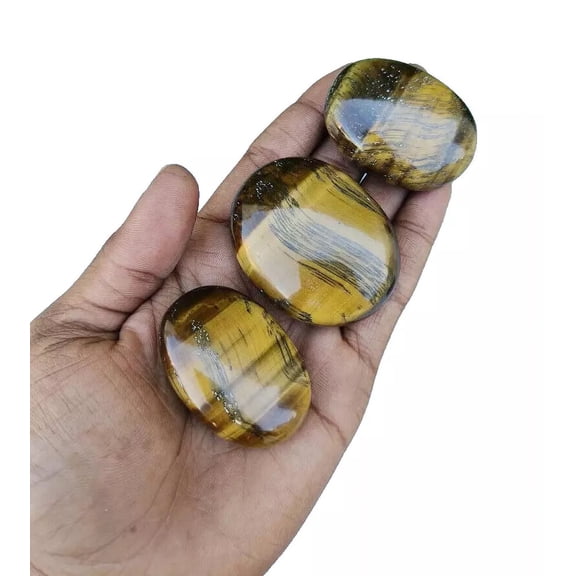 1kg Bulk Natural Tiger Eye Palm Stone Crystal Gemstone for Home Décor and Meditation