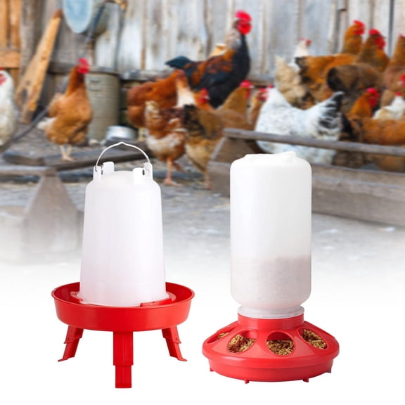 1kg Feeder and 1.5L Chick Waterer Starter Kits for Hen Chicks Pigeon