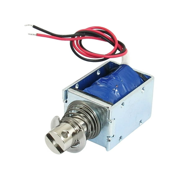 1kg Force 10mm Stroke Push Open Frame Solenoid Electromagnet DC 12V