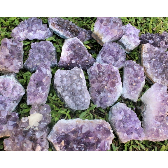 1lb 2-3Pcs Large Amethyst 'B' Cluster Lots - Natural Druzy Crystal Quartz Cluster Specimens