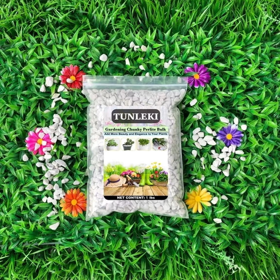1lb/2lb Chunky Perlite for Plants Horticultural Coarse Pearlite for Enhanced Drainage and Ventilation for Indoor Outdoor Plants (1lb)