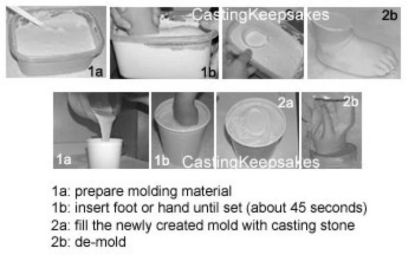 1lb (454g) Create-A-Mold Alginate Molding Powder Life Casting Impression  Material 