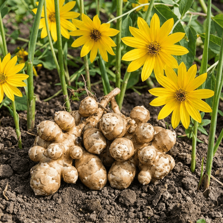 1lb Jerusalem Artichokes Root for Planting, Sunchoke Tubers Sunroots, Yellow Flower Vegetable Plant for Home Garden