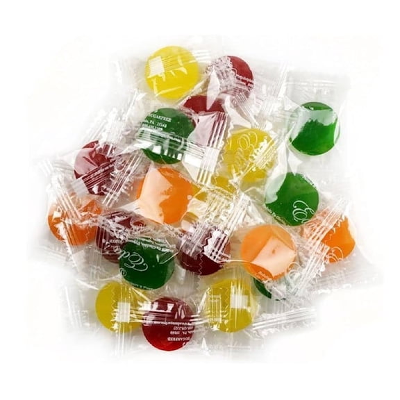 1lb Nuts to You Healthy Sweets Eda's Sugar Free Mixed Fruit Hard Candy 1lb | Assorted Fruit Flavors Individually Wrapped OU Parve Uses Sorbitol Low Sodium