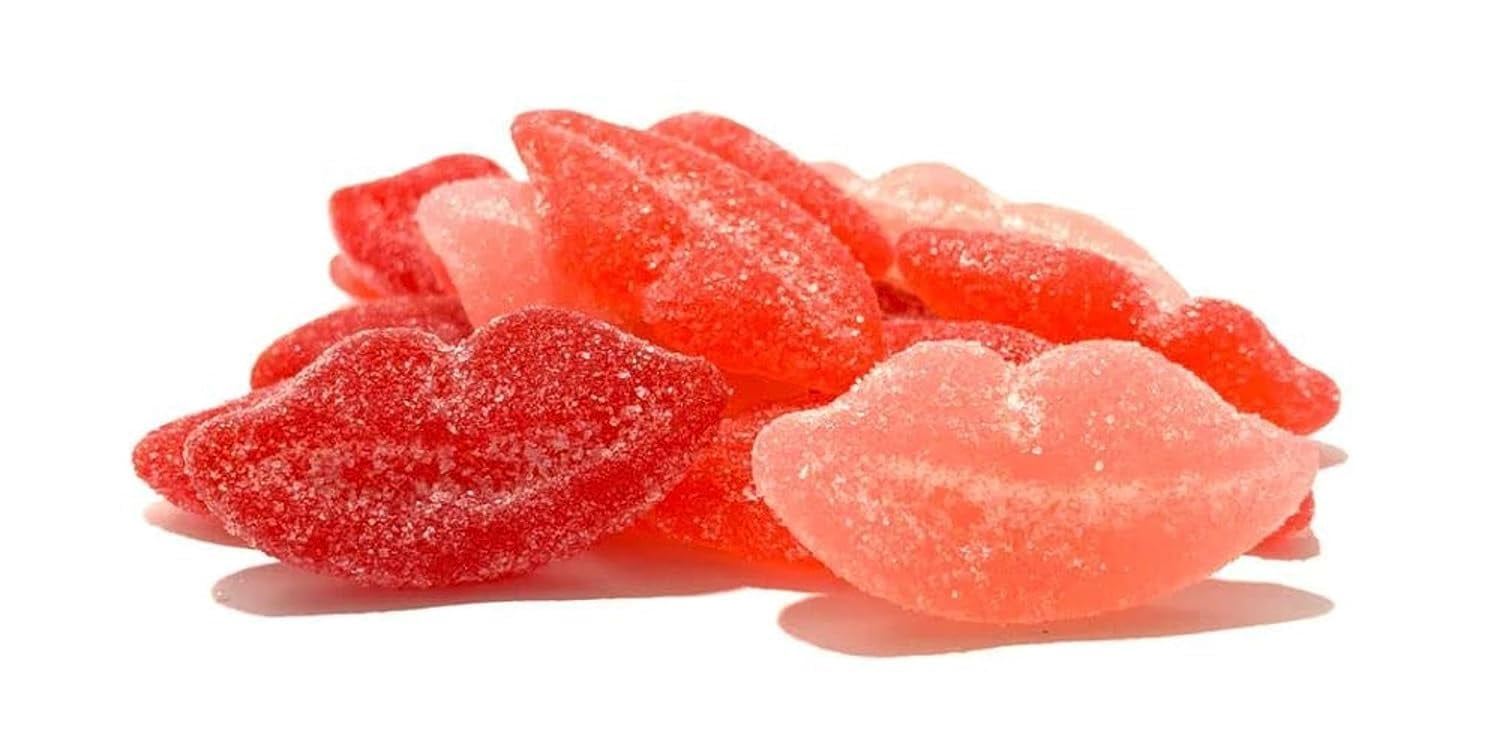 1lb Nuts to You Sour Pucker-Up Gummy Lips Candies 1lb | Lip Smackingly Sourly Delicious | Sweet & Sour Soft Candy in Resealable Bag for Kids and Adults Candy