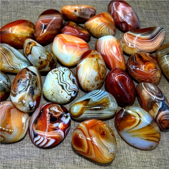 1lb Unique Natural Agate Polished Raw Stone, Multiple Patterns, Home Decorations, Flower Pots And Fish Tanks Ornamental Stones, Jewelry Accessories DIY, Perfect Choice for Friends, Christmas Gifts