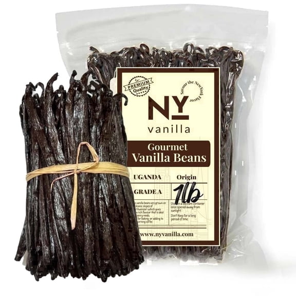 1 lb Vanilla Beans Grade a+ Pods, Bulk Vanilla Bean for Making Extract & Baking, Non-GMO - Akshit