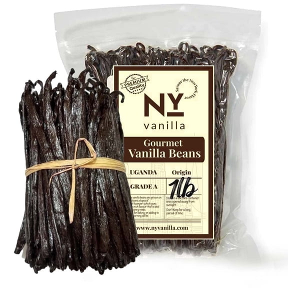 1 lb Vanilla Beans Grade a+, Bulk Vanilla Bean  for Making Extract and Baking, Non-GMO. by Akshit