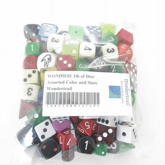 1lb of Dice Assorted Color and Sizes Wondertrail