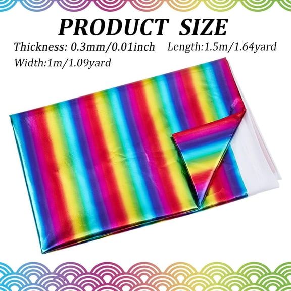 1m 1x1.6 Yards Hologram Iridescent Stretch Fabric 2 Way Stretch Rainbow Sparkly Polyester Striped Reflective Fabric by The yard Mermaid Fabric for Clothing Crafting Decoration