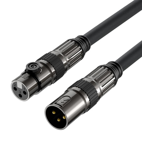 1m/2m/5m 3Pin Male to Female Microphone Extension Cable Line Connection Cord Wire Multiple Length
