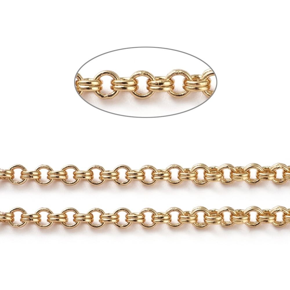1m 3.28 Feet Soldered Brass Chains Belcher Chain Long-Lasting golden ...