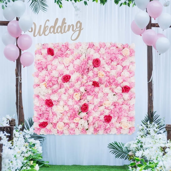 1m Artificial Flower Wall Panel - Eco-Friendly Silk Fabric for Indoor/Outdoor Decor, Ideal for Weddings and Events