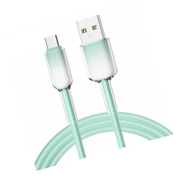 1m Long 120W Super Fast Charging Type C Data Cable Ice Shell And Alloy Connectors Wire For Mobile Devices