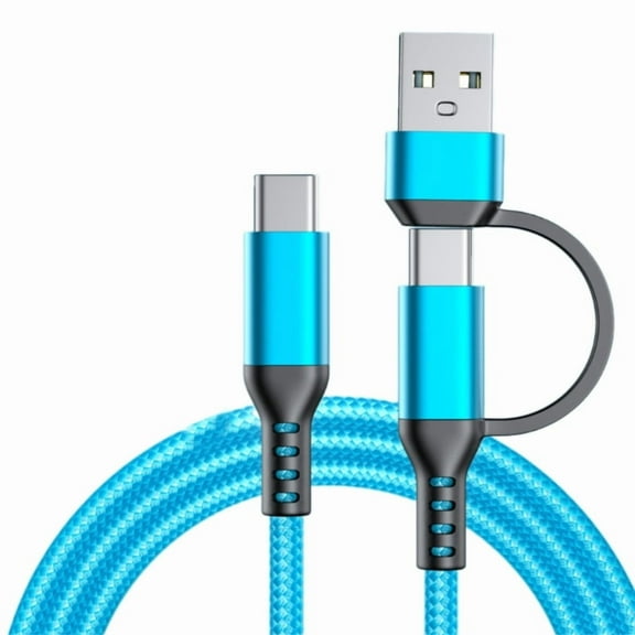 1m Long Fast Speed 60W Type C/USB Charger Cable Line with Nylon Braided Design USB C Phone Charging Cord Wire