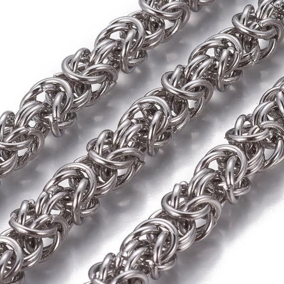 1m Resistant 304 Stainless Steel Chains Unwelded Stainless Steel Color 8mm
