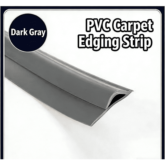1m Self-Adhesive PVC Carpet Edging Strip - Flexible Floor Transition Trim for Tiles & Carpets, Anti-Slip, Flame-Retardant, Cut-to-Size