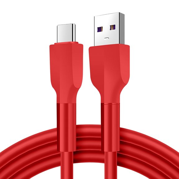 1m Silicone USB Charging Cable - Fast Charging Cord for Android, Liquid Soft , USB2.0, 480Mbps
