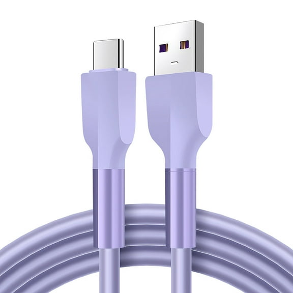 1m Silicone USB Charging Cable - Fast Charging Cord for Android, Liquid Soft , USB2.0, 480Mbps