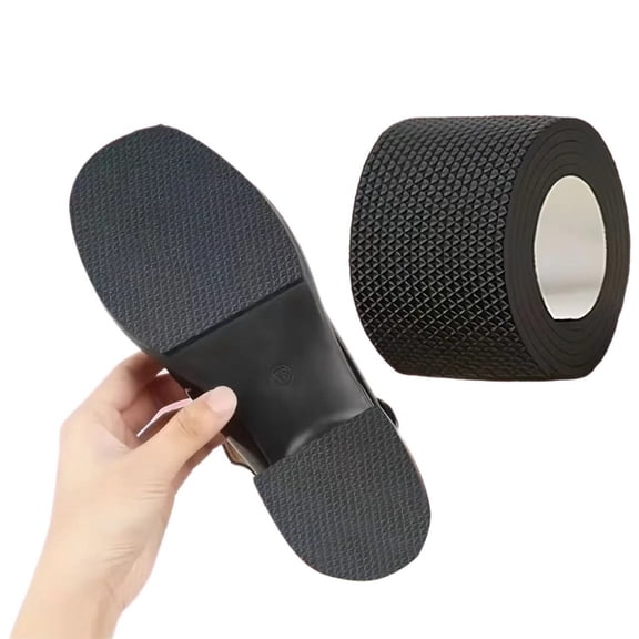 1m x 10cm EVA Cuttable Anti-Slip Shoe Sole Pads Wear Resistant Sole Protectors for Indoor Outdoor Shoe Repair, Black