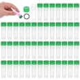 thumbnail image 1 of 1mL Plastic Test Tubes 48Pcs Frozen Test Tube Graduated Vial Container Storage Screw Cap for Lab Laboratory Science, Green Clear, 1 of 6