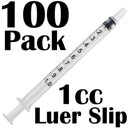 1mL TB Luer Slip Plastic Tip Syringes (Without Needles) - Pack of 100 by SciencePurchase