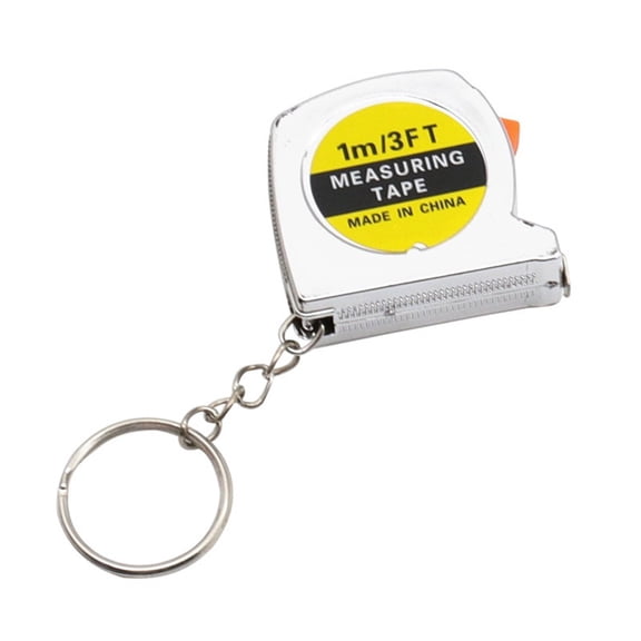1meter Multipurpose Measure Tape with Keychain Soft Steel Ruler Metric Inch Tape likeweier