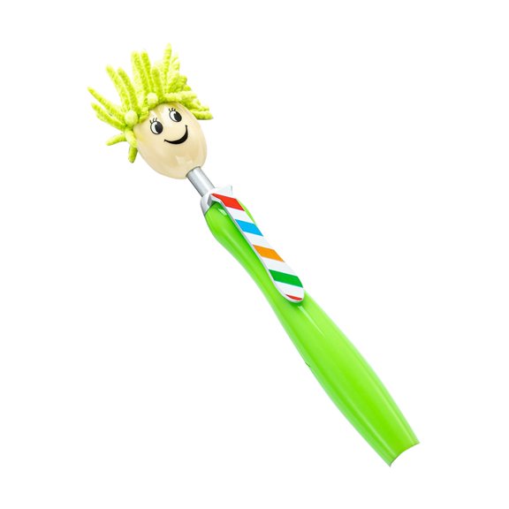 1ml Cute Plush Doll Head Ballpoint Pen, With Printable Logo Three Cartoon Screen Pen Pen