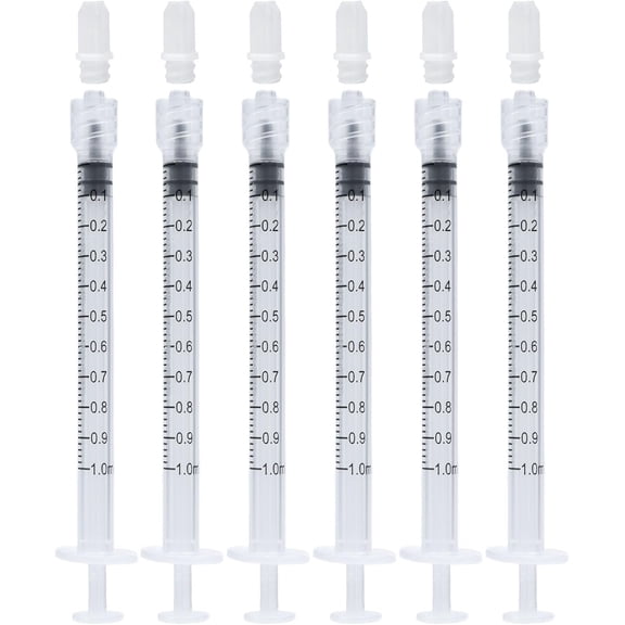 1ml Syringes Without Needles, 1cc Luer Lock Syringe - Disposable Individually Wrapped(100 Pack)