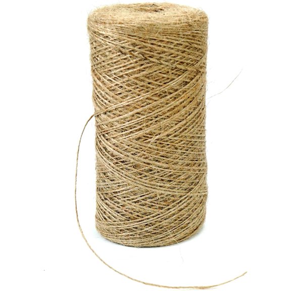 1mm*1312 Feet Natural Jute Twine String DIY Home Decor,Thin Jute Twine for Crafting Gift Wrapping Packing Gardening Crochet Knitting Macrame Decor,1mm Brown Rope for Arts Creation