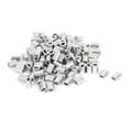 thumbnail image 1 of 1mm 3/64" Steel Wire Rope Aluminum Ferrules Sleeves Silver Tone 100Pcs, 1 of 1