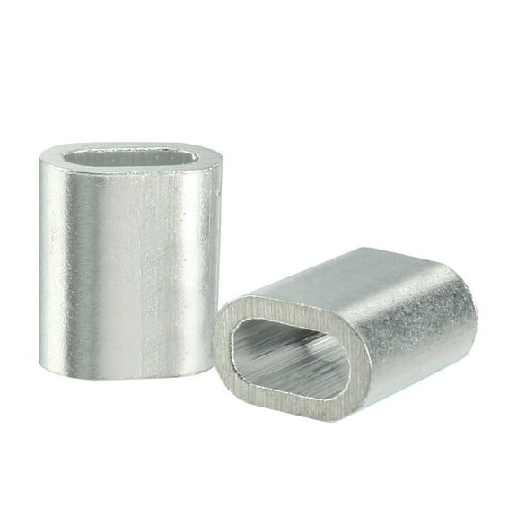 1mm 5/128-inch Cable Wire Rope Aluminum Sleeves Clip Fittings Crimps Loop 50pcs