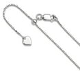 thumbnail image 1 of 1mm 925 Sterling Silver Polished Lobster Claw Closure Adjustable Box Chain Necklace 30 Inch Chain Necklace for Women and, 1 of 2
