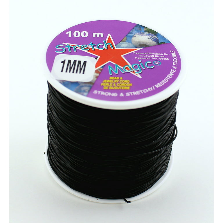 Stretch Magic Pony Bead Cord 1.0 mm, 100 Meter Black