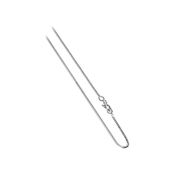 1mm Box Italian Diamond Cut 925 Sterling Silver Nickel Free Rhodium Necklace Chain 20"