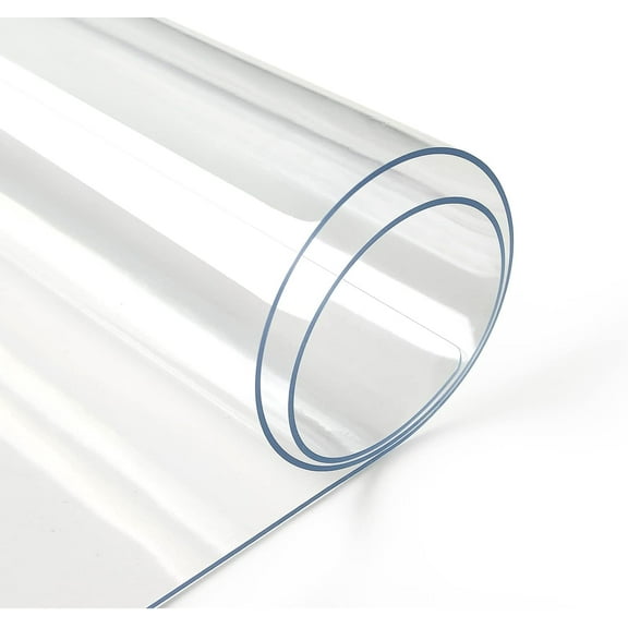 1mm Clear Desk Cover Protector, 16 Inch Clear Desk Cover, Rectangular Vinyl Desk Pad, PVC Plastic Table Cover for Office, Dresser, Night Stand, Computer & Writing Desk Tabletop